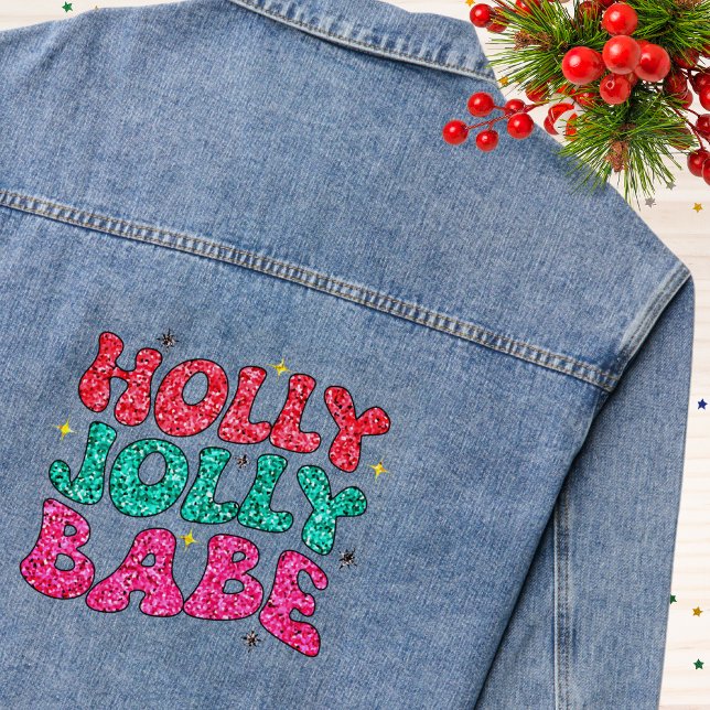 Chaqueta Vaquera Navidades Holly Jolly Babe guión moderno de Purpur (Subido por el creador)
