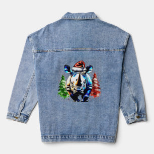 Chaqueta Vaquera Navidades rinocerontes lindos