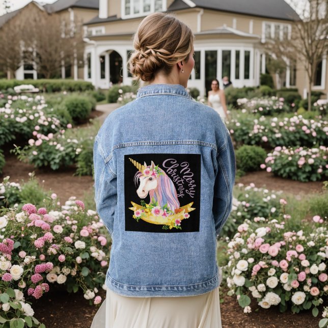 CHAQUETA VAQUERA NAVIDADES UNICORN DENIM JEAN JACKET (Reverso Boda)