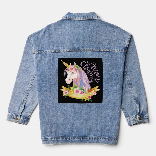 CHAQUETA VAQUERA NAVIDADES UNICORN DENIM JEAN JACKET (Reverso )