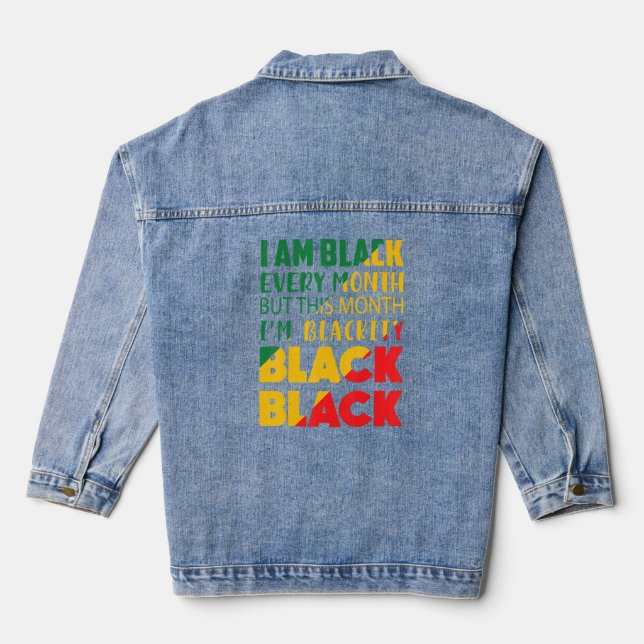 Chaqueta Vaquera Negro negro cada mes historia negra Bhm Afric (Reverso )