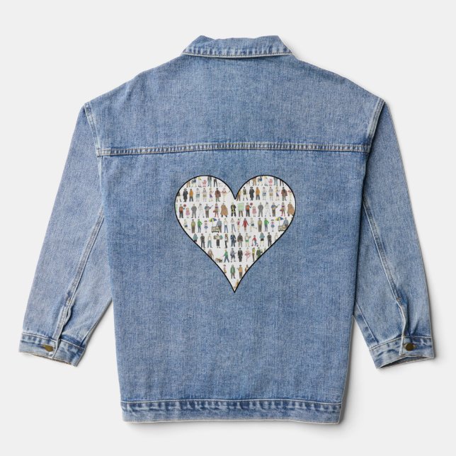 Chaqueta Vaquera New York City NYC Cinco Boroughs Heart People (Reverso )
