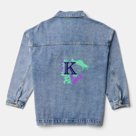 Chaqueta Vaquera Nido de pájaro - Letra inicial personalizada K Aqu
