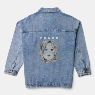 Chaqueta Vaquera Niña dulce dulce de los ojos azules