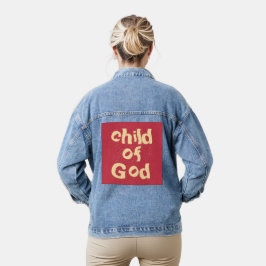 Chaqueta Vaquera Niño de la Biblia de Dios cita rojo sobre