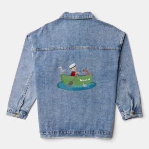 Chaqueta Vaquera Niño pequeño marinero y personalizado de un bote d
