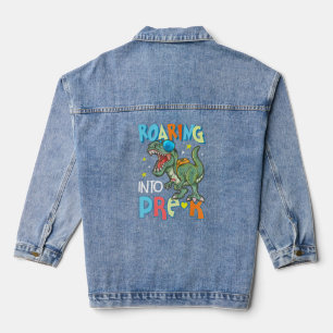 Chaqueta Vaquera Niños Primer Día De Dinosaurio Prek Rex De Vuelta 