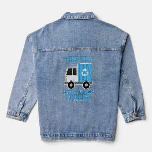Chaqueta Vaquera Niños recolectores de basura Camión sonriente Día