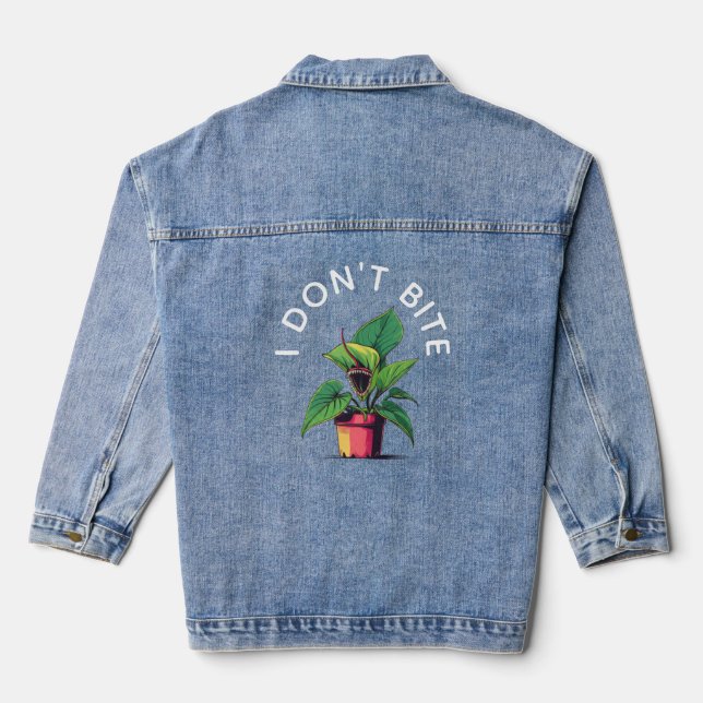 Chaqueta Vaquera No Muerdo Diva Venus Flytrap Divertida (Reverso )