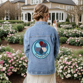CHAQUETA VAQUERA NOMBRE DE ARTE DE FORMA DE FLORES ESTILIZADO DE PA