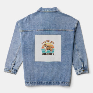 Chaqueta Vaquera Nombre de perro personalizado Diseño de amante de 