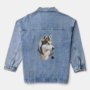 Chaqueta Vaquera Nombre de tipografía moderna simple y genial para