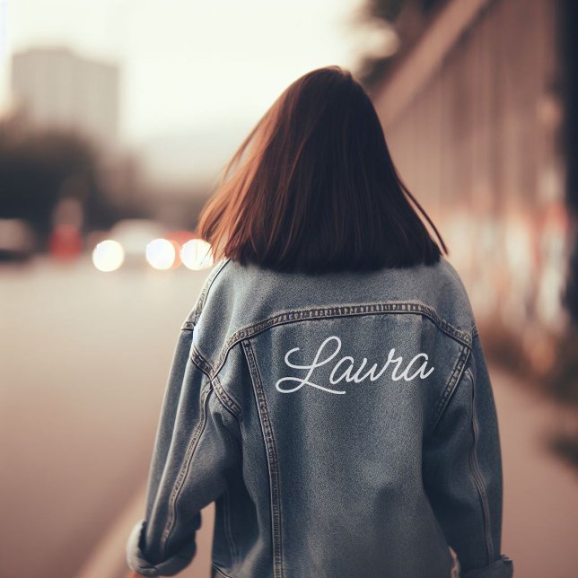 Chaqueta Vaquera Nombre en letra de escritura (custom denim jacket with your name)