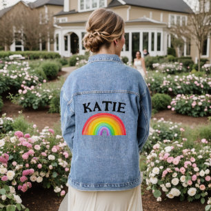 Chaqueta Vaquera NOMBRE personalizado de RANBOW Denim Jacket