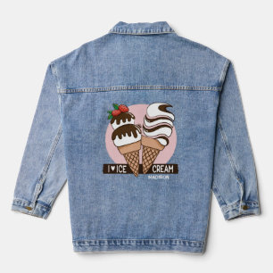 Chaqueta Vaquera Nombre personalizado Ice Cream Lover