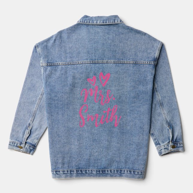 Chaqueta Vaquera Novia a ser Jean Denim Personalizado Futuro Sra. B (Reverso )