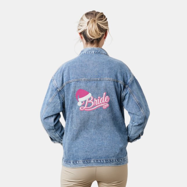 Chaqueta Vaquera Novia de vacaciones Denim Jacket rosa (Modelo)