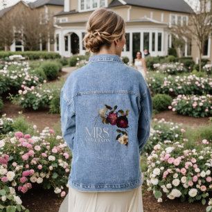 Chaqueta Vaquera Novia Floral Sra Personalizada Boda
