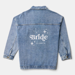 Chaqueta Vaquera Novia retro de moda con estrellas del Boho