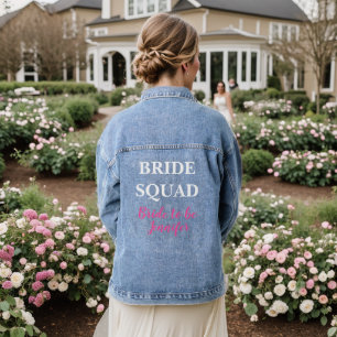 Chaqueta Vaquera Novia Rosa Nombre Personalizado Despedida de Solte