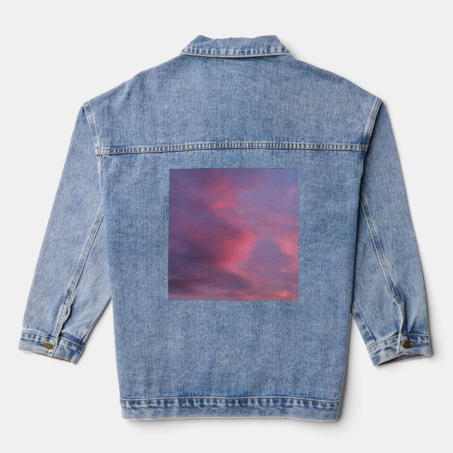 Chaqueta Vaquera Nubes Rosadas Azules (Reverso )
