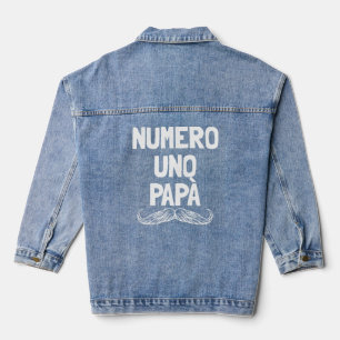 Chaqueta Vaquera Numero Uno Papa italiano padre número 1 papá