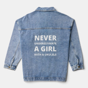 Chaqueta Vaquera Nunca subestimes a una chica con un ukulele
