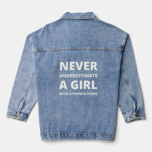 Chaqueta Vaquera Nunca subestimes a una chica con una trompa