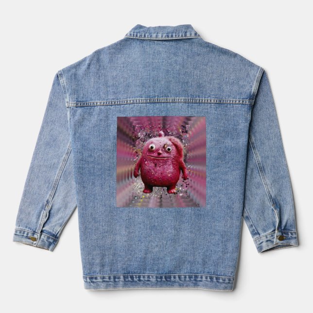 Chaqueta Vaquera OddFriends - Poster de la Creatura Whimsical Rosa (Reverso )