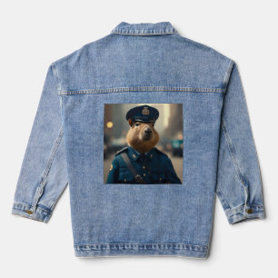 Chaqueta Vaquera Oficial Capybara: Manteniendo la Paz,
