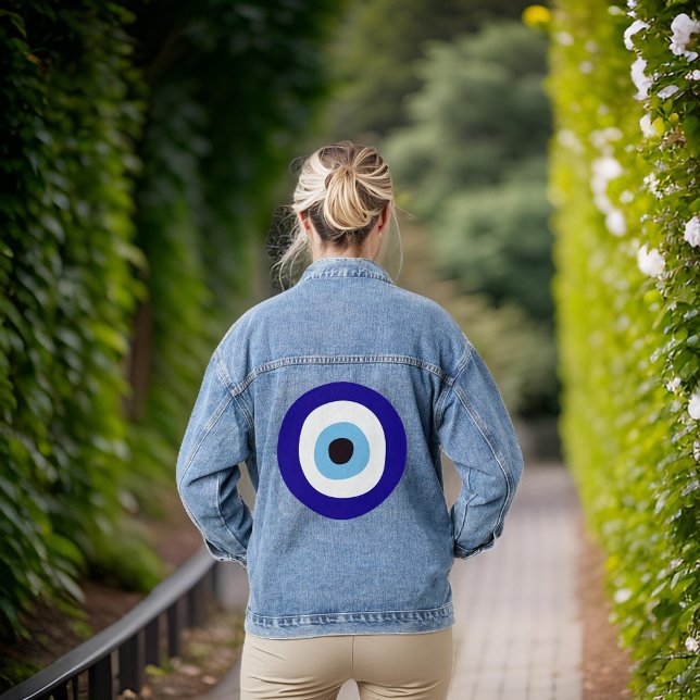 Chaqueta Vaquera Ojo griego moderno azul femenino (Subido por el creador)