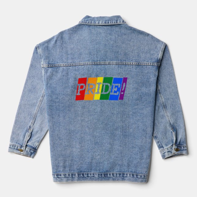 Chaqueta Vaquera Orgullo arcoiris LGBT (Reverso )