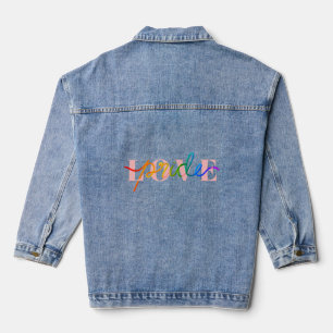 Chaqueta Vaquera Orgullo de amor Colores arcoiris en rosa