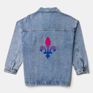 Chaqueta Vaquera Orgullo de Bisexualidad fleur-de-lis