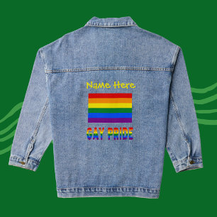 Chaqueta Vaquera Orgullo Gay y Bandera del Arcoíris Personalización