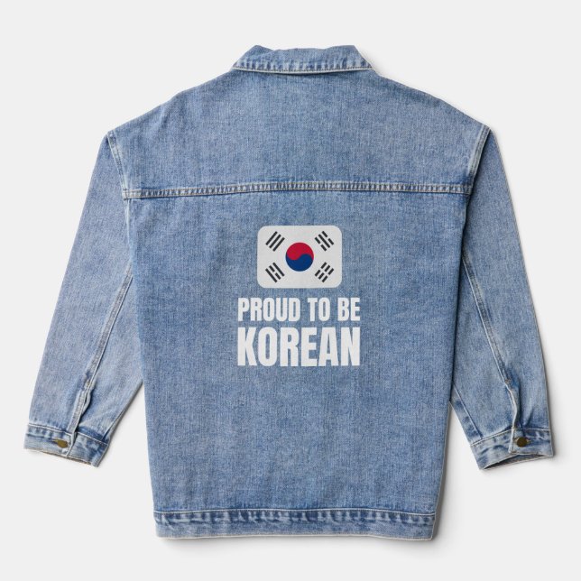 Chaqueta Vaquera Orgulloso de ser coreano (Reverso )