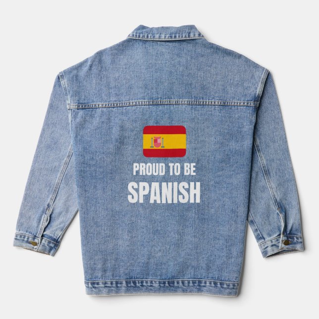Chaqueta Vaquera Orgulloso de ser español (Reverso )