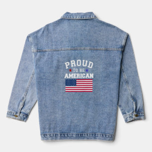 Chaqueta Vaquera Orgulloso de ser estadounidense Bandera patriótica