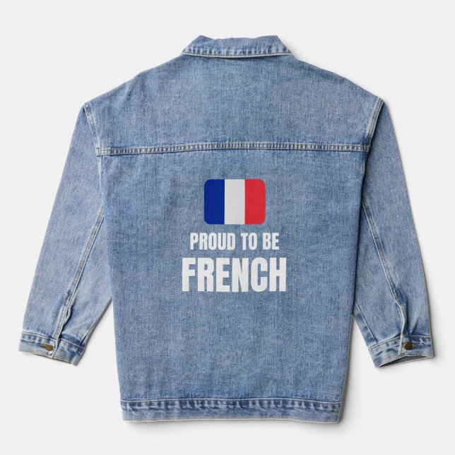 Chaqueta Vaquera Orgulloso de ser francés (Reverso )