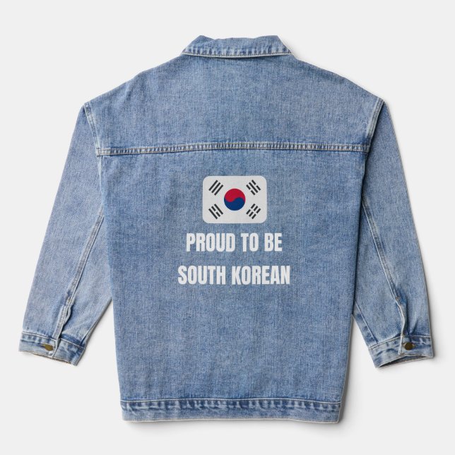 Chaqueta Vaquera Orgulloso de ser surcoreano (Reverso )