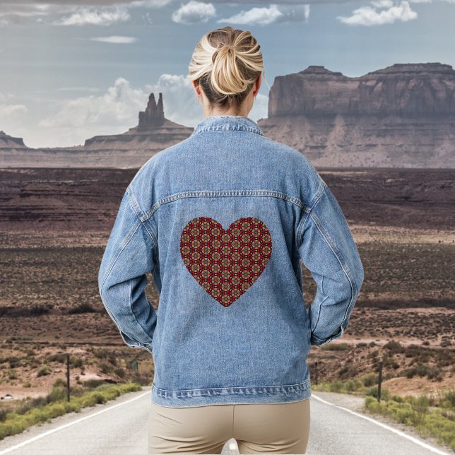 Chaqueta Vaquera Ornamental Cherry Blossom Pattern Denim Jacket (Subido por el creador)