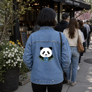 Chaqueta Vaquera Oso Panda Zen Loto Azul Yin Yang Verde