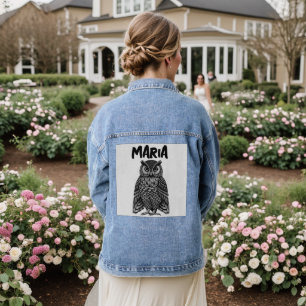 Chaqueta Vaquera OWL ART PERSONALIZADO Denim Jean Jacket