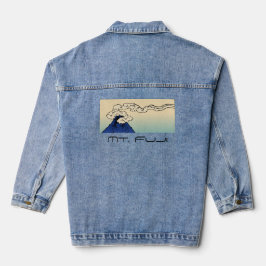 Chaqueta Vaquera Paisaje del Mt. Fuji con Nubes