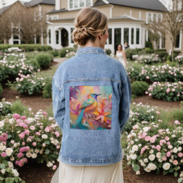 Chaqueta Vaquera Pájaro de la Fantasía del Songbird Throet Violet