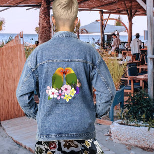 Chaqueta Vaquera Pájaros del Amor Flores Tropicales