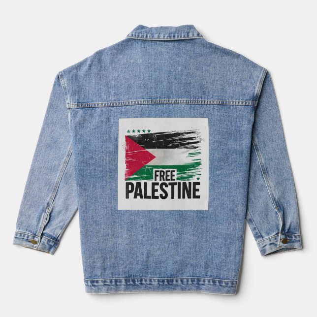 Chaqueta Vaquera Palestina Libre apoya a Palestina (Reverso )