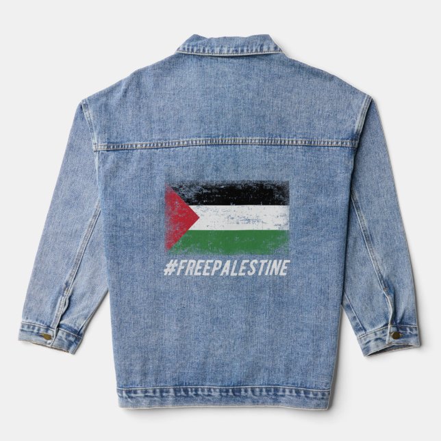 Chaqueta Vaquera Palestina Libre con Palestina (Reverso )