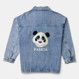 Chaqueta Vaquera Panda Bear Design Denim Jacket