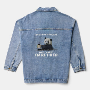 Chaqueta Vaquera Panda con café ¿Qué día es hoy quién se preocupa p